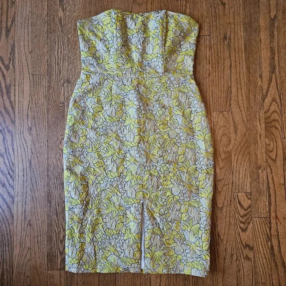 BB Dakota by RSVP yellow and white Gretta dress size 6